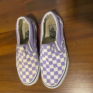 Purple checkered vans